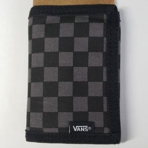 NEW Vans Wallet Slipped Checkerboard Trifold Black